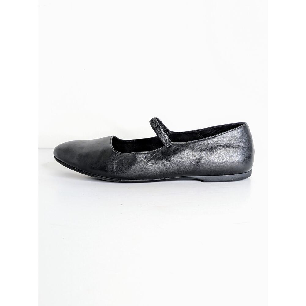 Everlane Black Leather Mary Jane Flats with Slim Strap - Picture 6 of 11
